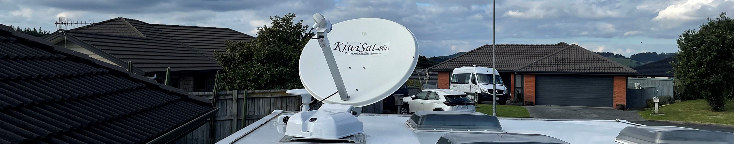 mobile kiwisat satallite dish installed on a motorhome in Kamo Whangarei